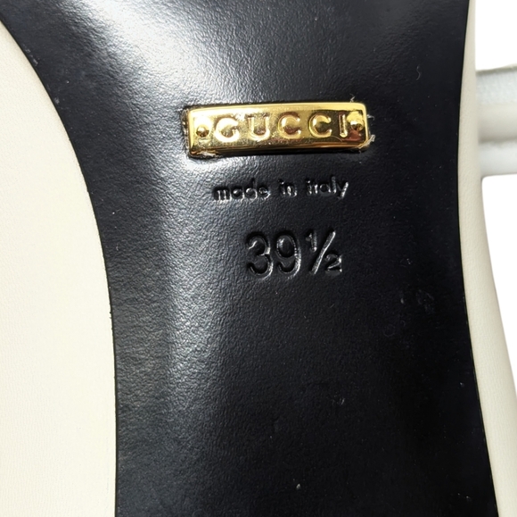 Gucci Malaga Kid Mystic White Baby Horsebit Leather Loafer Chunky Heel EU 39.5 - Picture 11 of 13